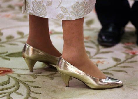 Queen Elizabeth white shoes